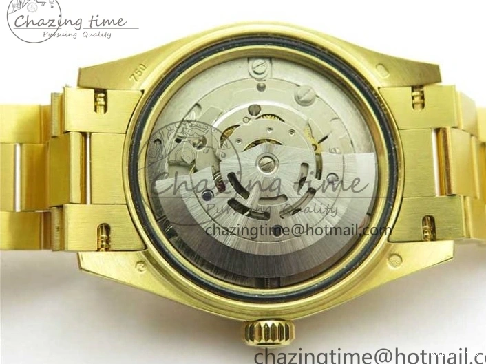0516 Daydate 278288 31mm YG EWF Best Edition Green Malachite Dial on YG President Bracelet ETA SunProtective 2605